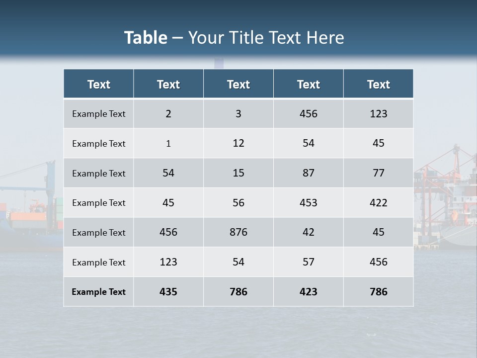 Boat Transport Blue PowerPoint Template