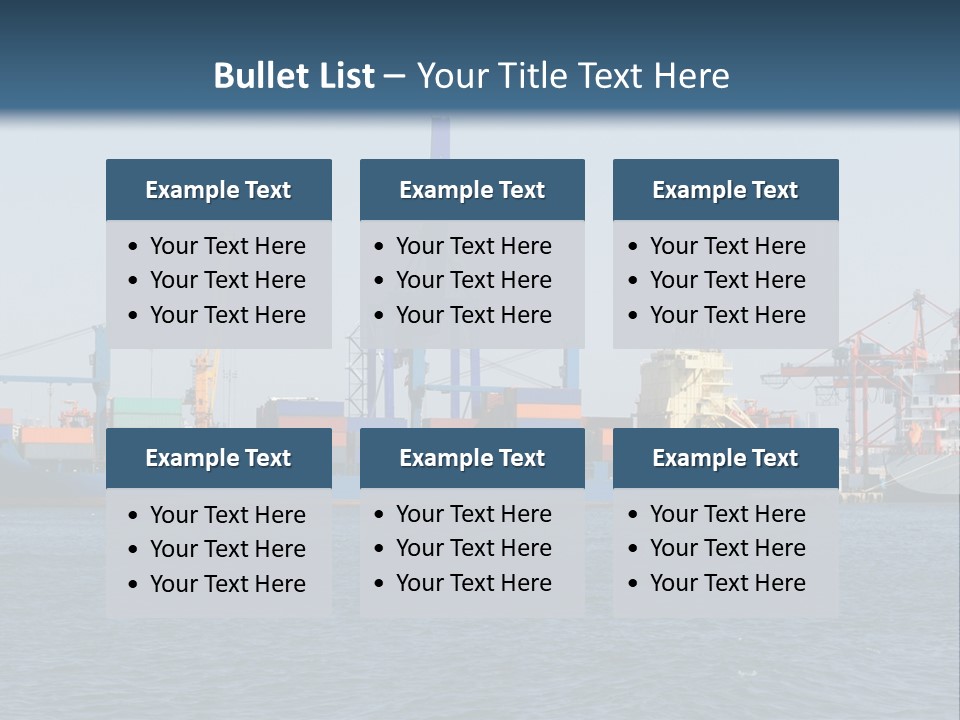 Boat Transport Blue PowerPoint Template