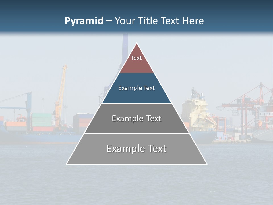 Boat Transport Blue PowerPoint Template