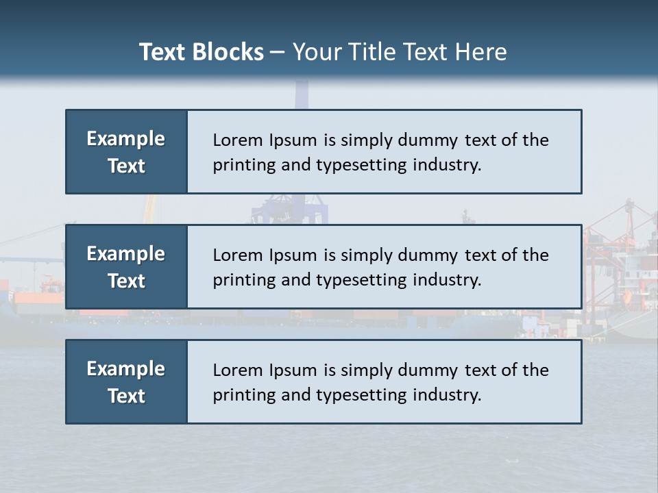 Boat Transport Blue PowerPoint Template