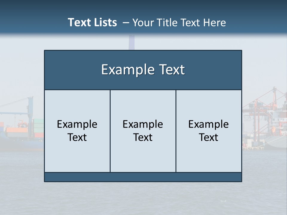 Boat Transport Blue PowerPoint Template
