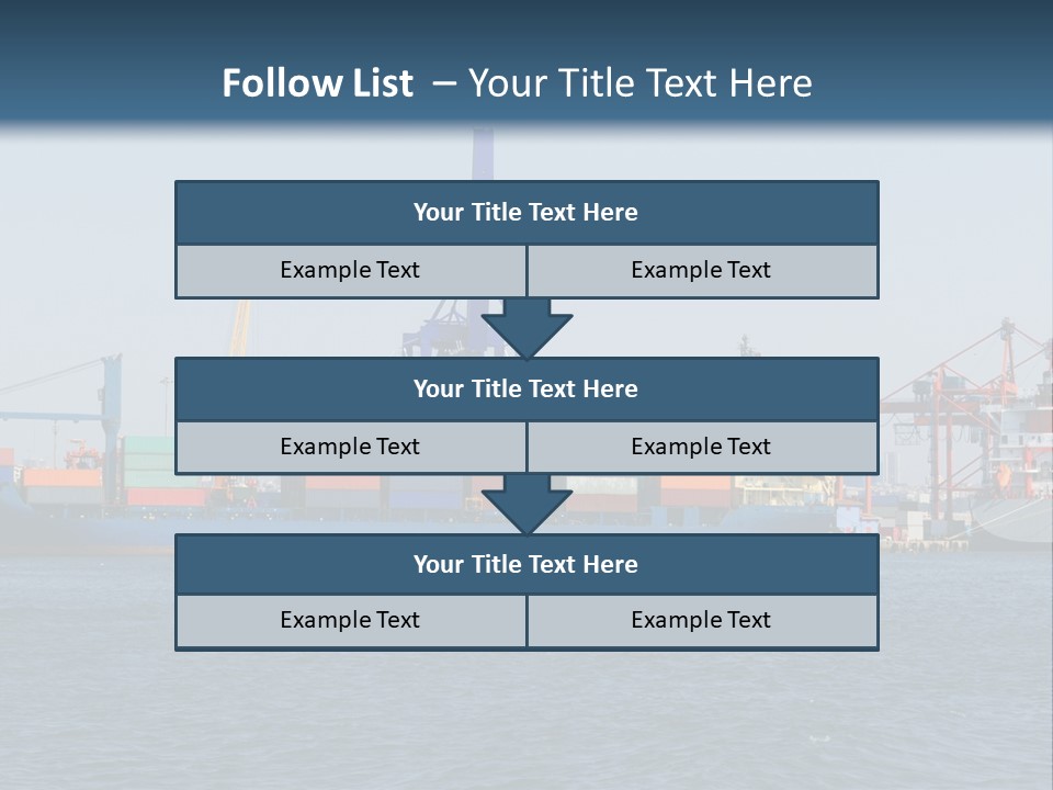 Boat Transport Blue PowerPoint Template