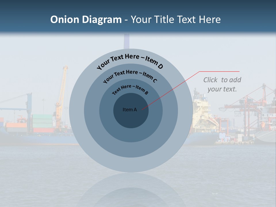 Boat Transport Blue PowerPoint Template