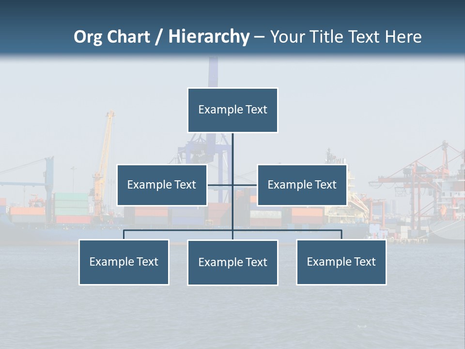 Boat Transport Blue PowerPoint Template