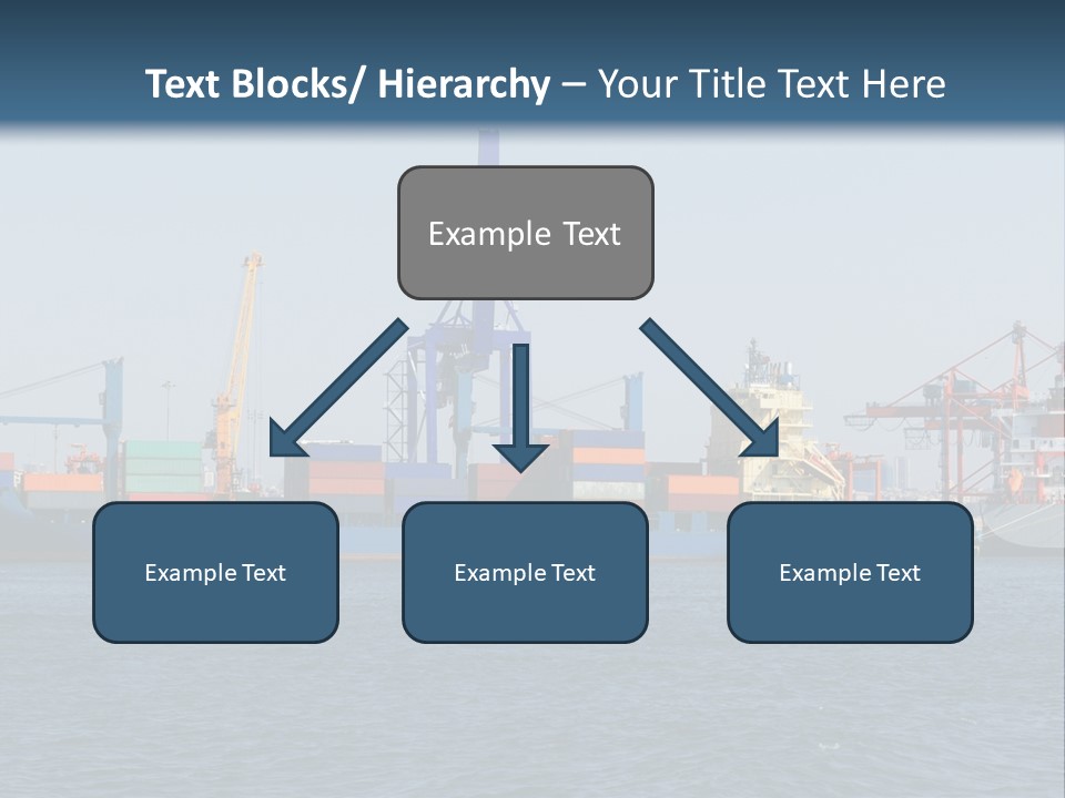 Boat Transport Blue PowerPoint Template