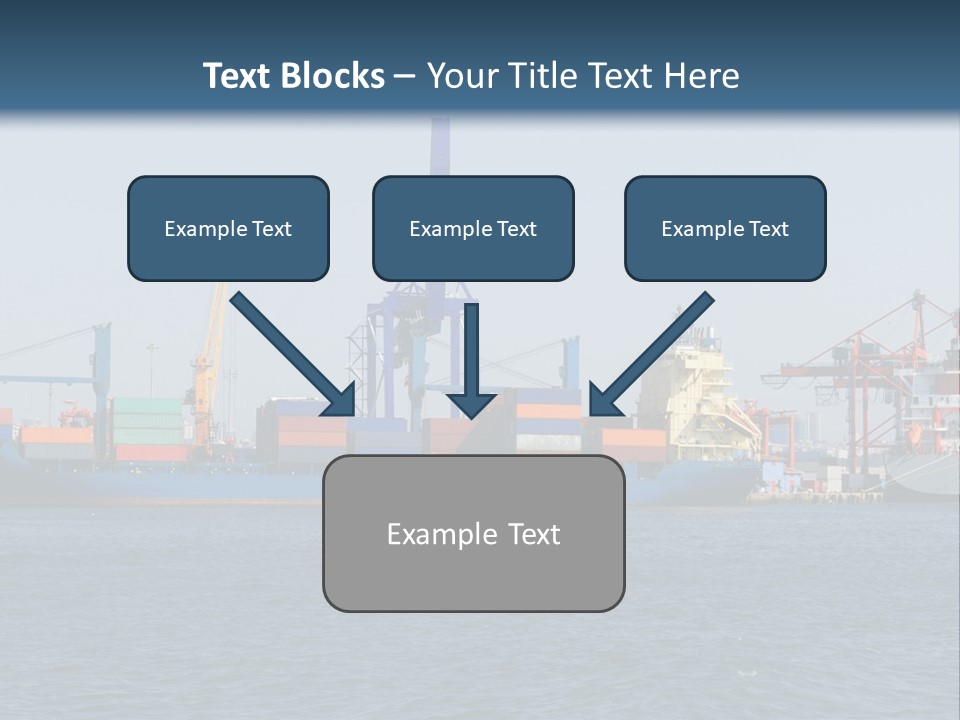 Boat Transport Blue PowerPoint Template