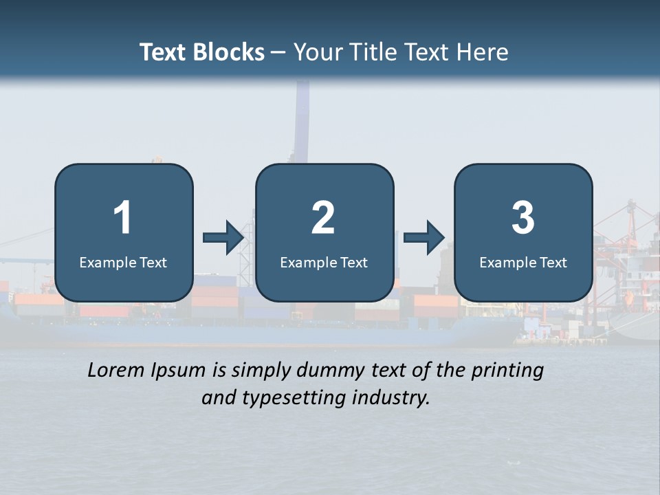 Boat Transport Blue PowerPoint Template