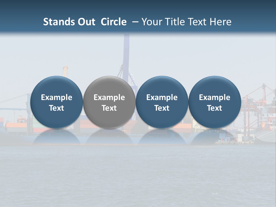 Boat Transport Blue PowerPoint Template