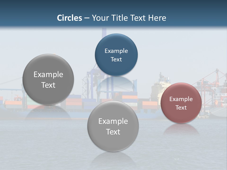 Boat Transport Blue PowerPoint Template