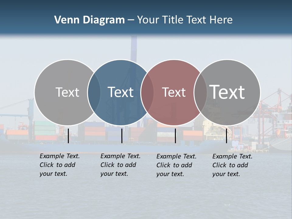 Boat Transport Blue PowerPoint Template