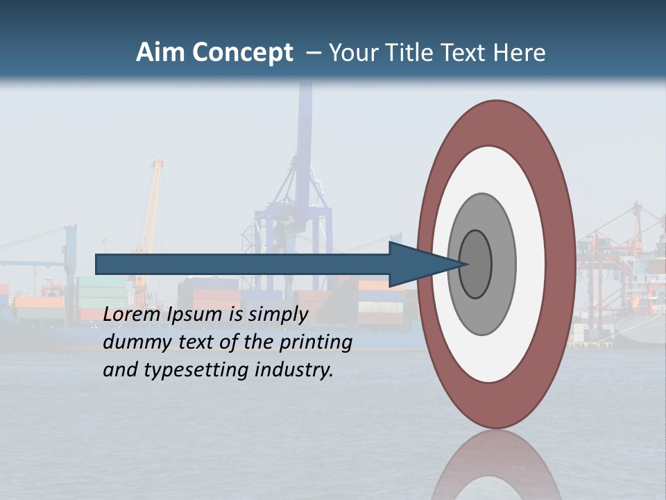 Boat Transport Blue PowerPoint Template