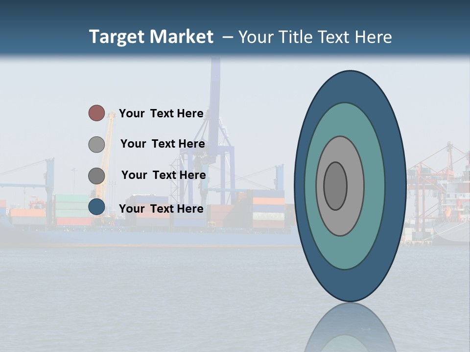 Boat Transport Blue PowerPoint Template