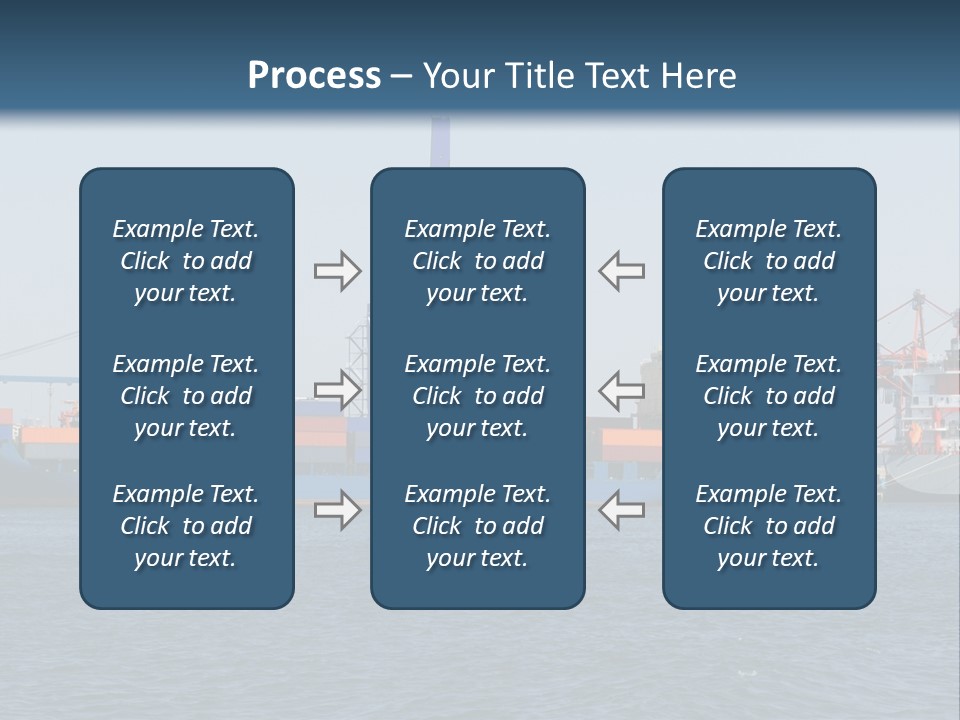 Boat Transport Blue PowerPoint Template