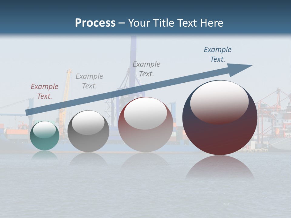 Boat Transport Blue PowerPoint Template