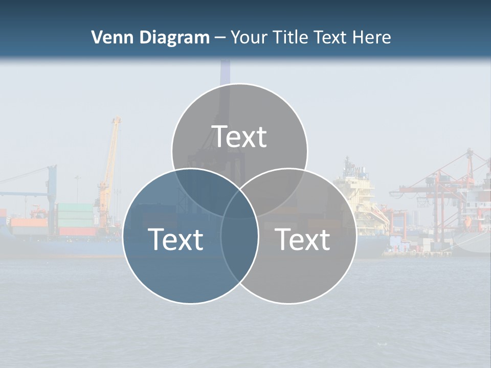 Boat Transport Blue PowerPoint Template