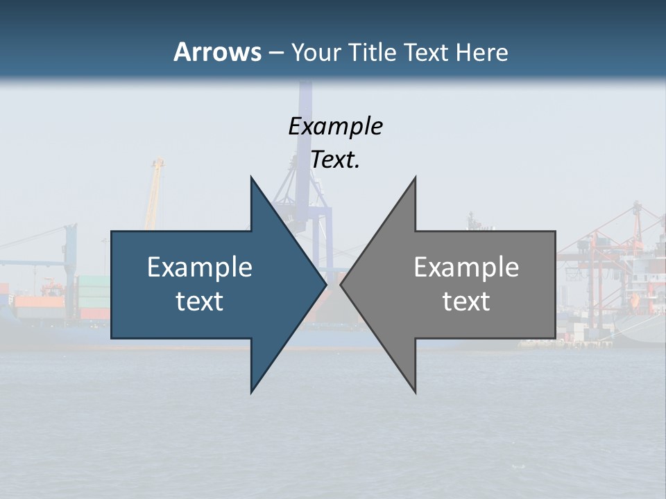 Boat Transport Blue PowerPoint Template