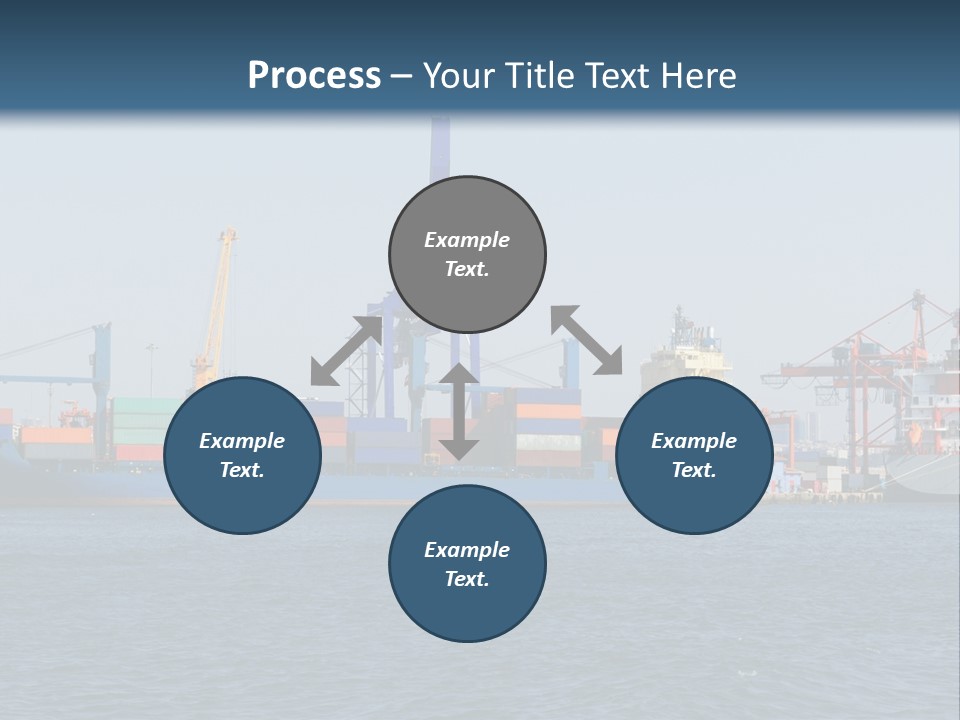 Boat Transport Blue PowerPoint Template