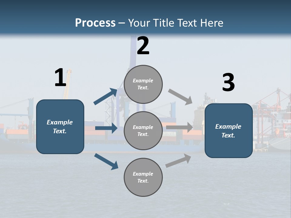 Boat Transport Blue PowerPoint Template