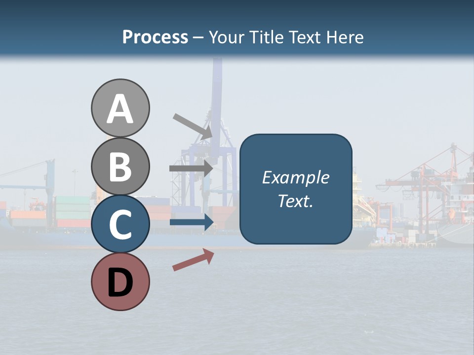 Boat Transport Blue PowerPoint Template