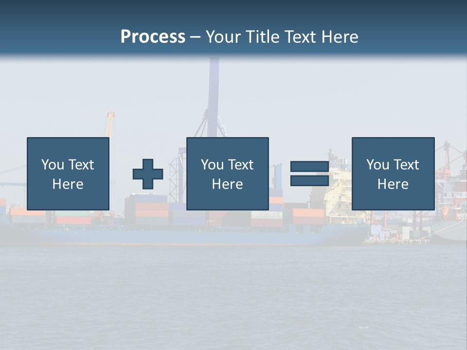 Boat Transport Blue PowerPoint Template