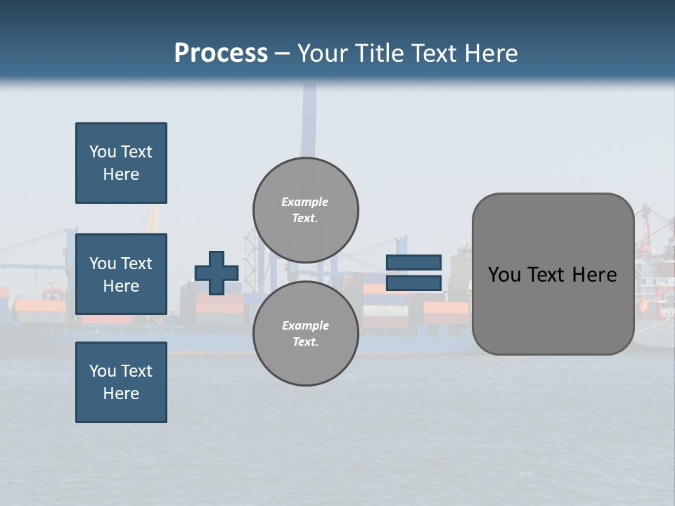 Boat Transport Blue PowerPoint Template