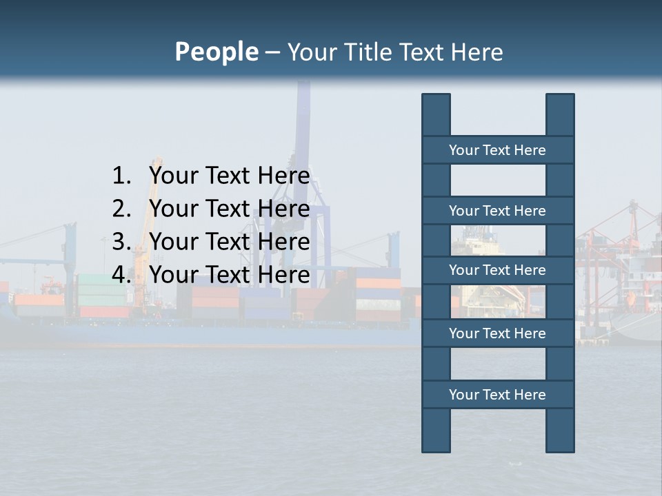 Boat Transport Blue PowerPoint Template