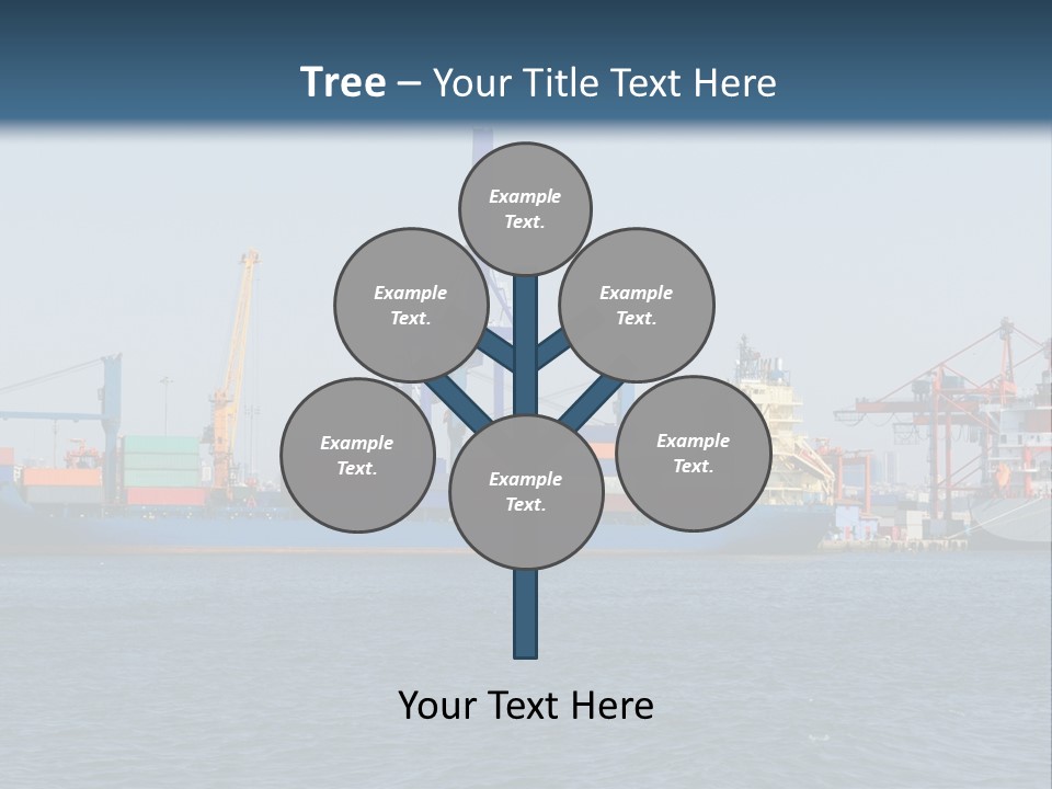 Boat Transport Blue PowerPoint Template