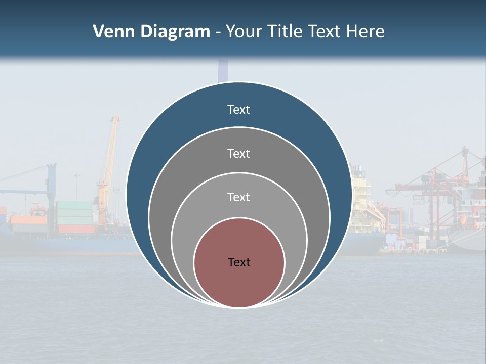 Boat Transport Blue PowerPoint Template