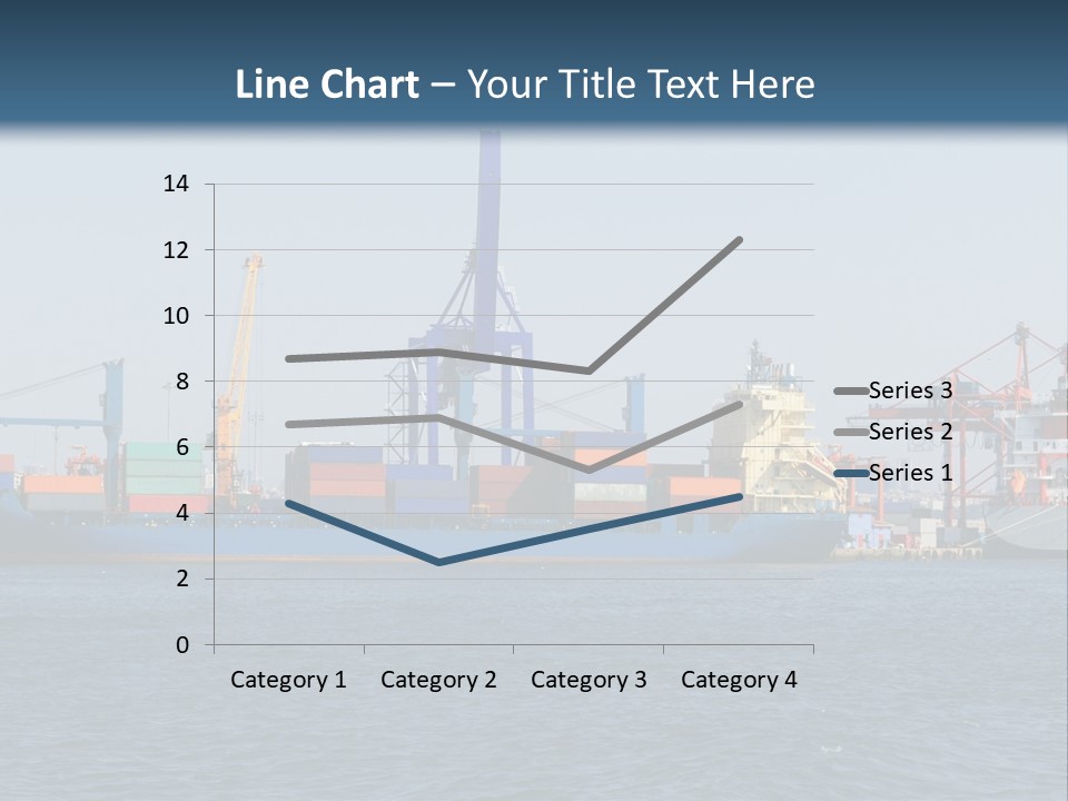 Boat Transport Blue PowerPoint Template