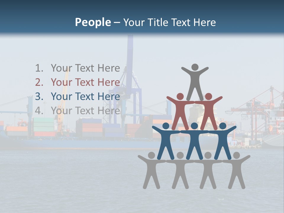 Boat Transport Blue PowerPoint Template