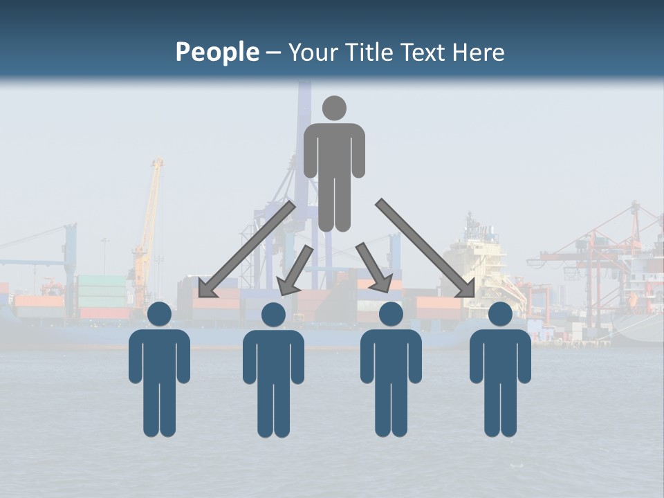 Boat Transport Blue PowerPoint Template