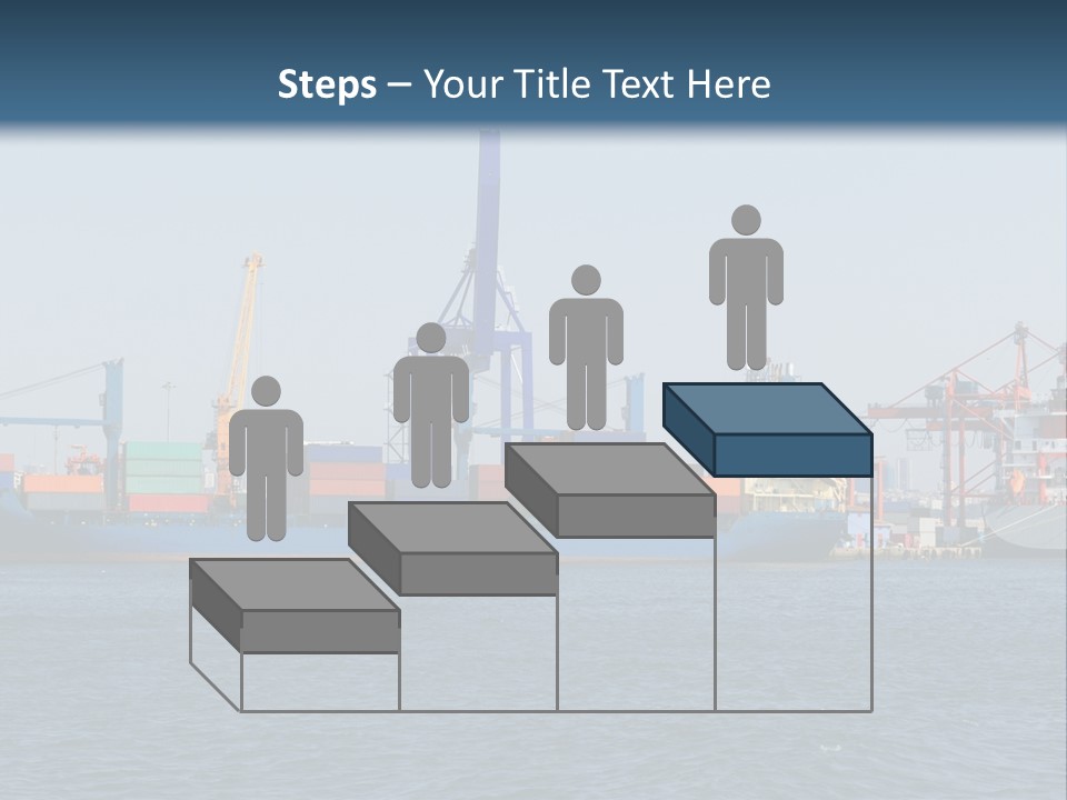 Boat Transport Blue PowerPoint Template