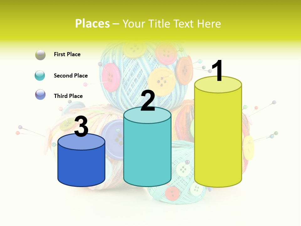 Spool Blue Coil PowerPoint Template