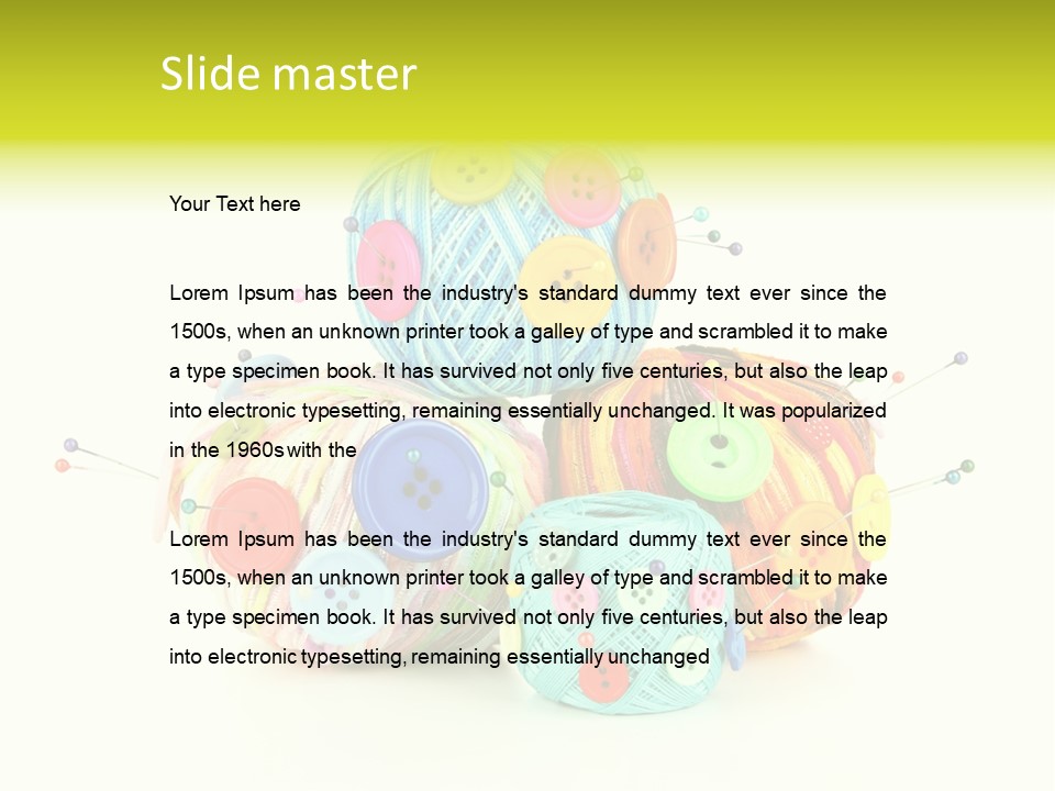 Spool Blue Coil PowerPoint Template