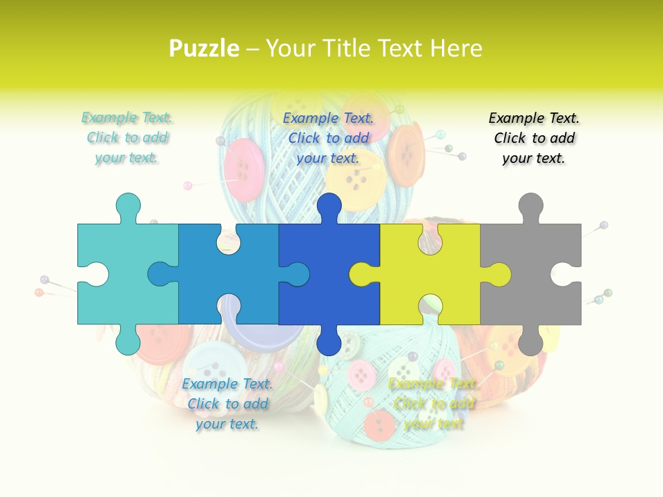 Spool Blue Coil PowerPoint Template