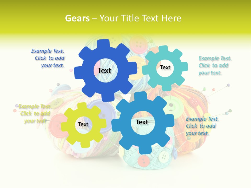 Spool Blue Coil PowerPoint Template