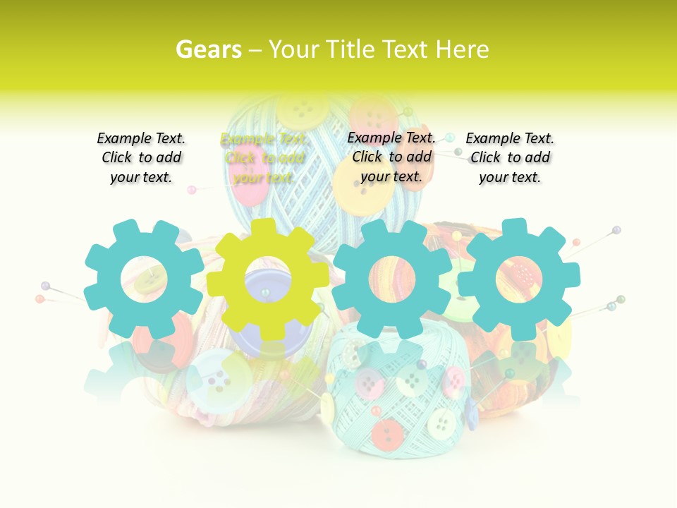 Spool Blue Coil PowerPoint Template