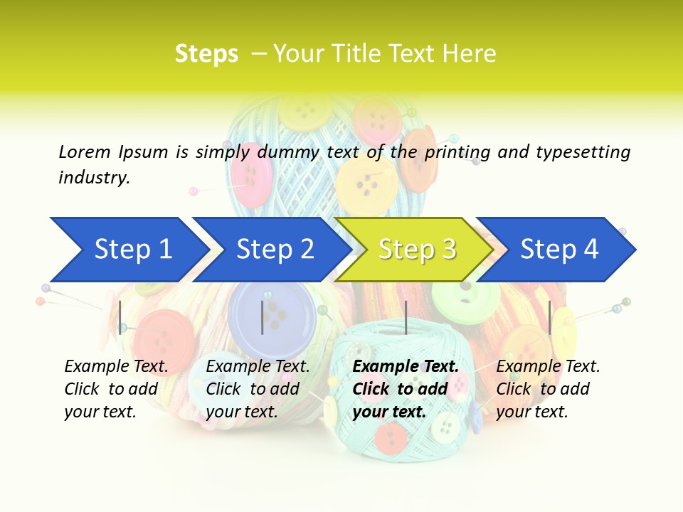 Spool Blue Coil PowerPoint Template