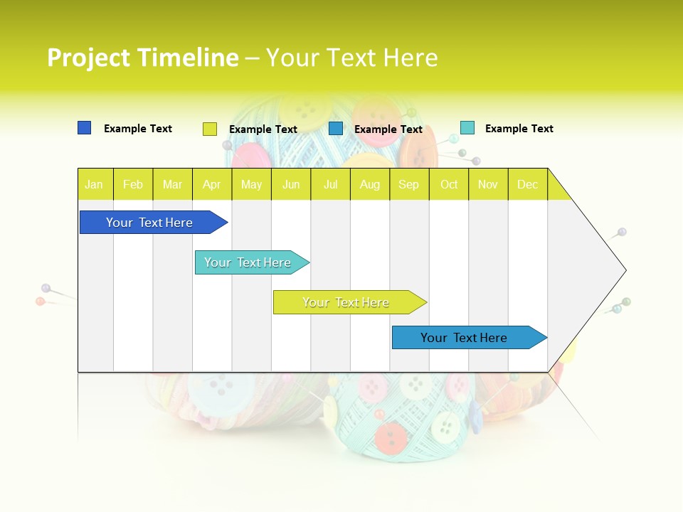 Spool Blue Coil PowerPoint Template