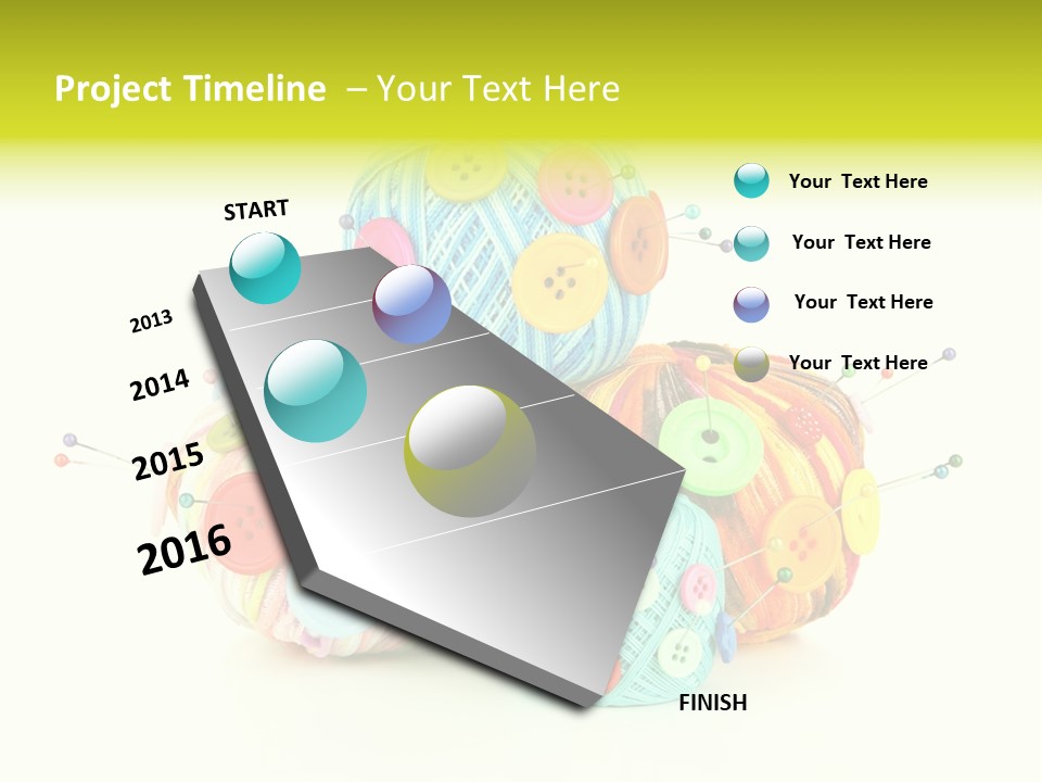 Spool Blue Coil PowerPoint Template