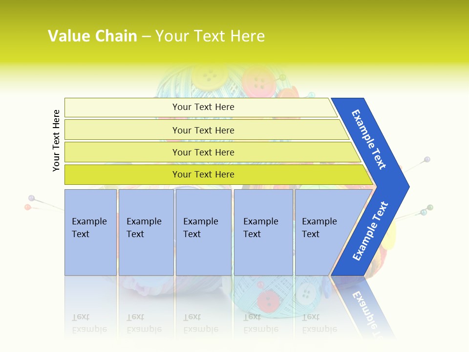 Spool Blue Coil PowerPoint Template