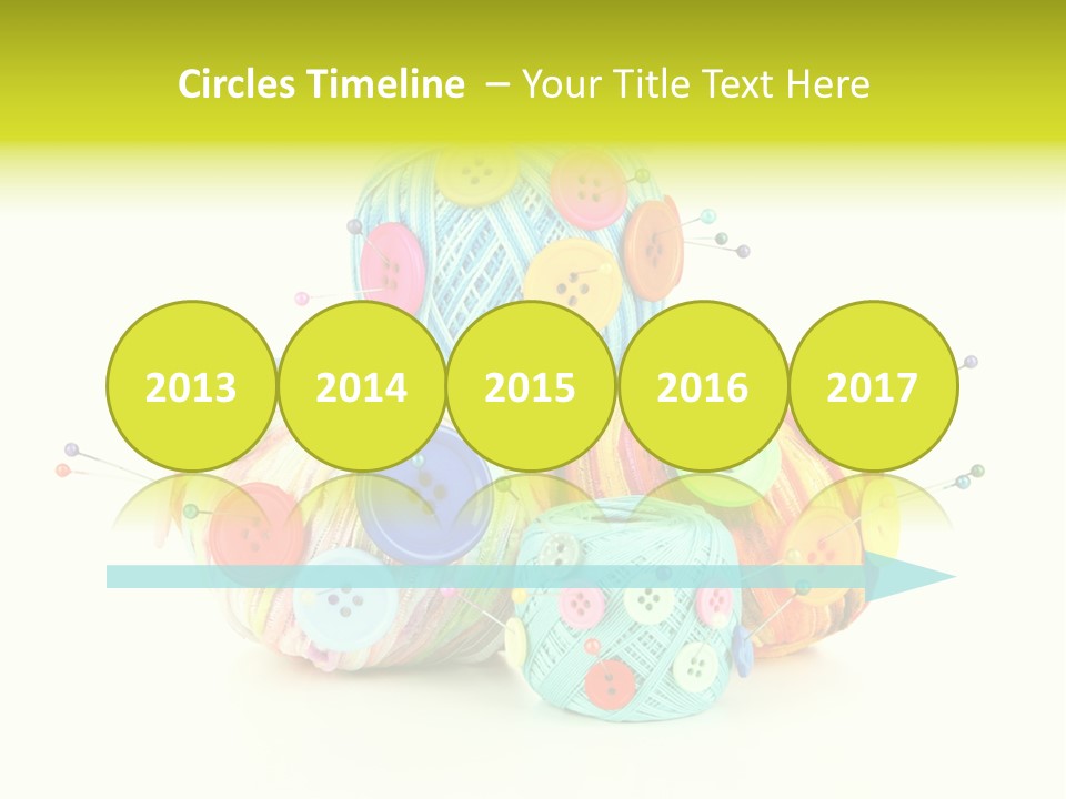 Spool Blue Coil PowerPoint Template