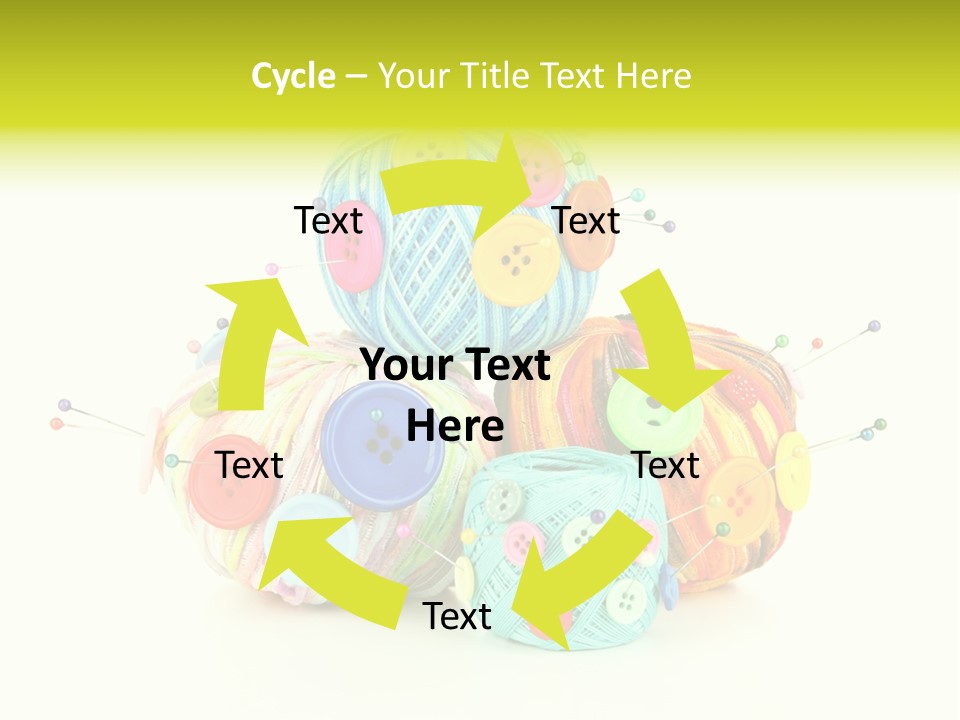 Spool Blue Coil PowerPoint Template