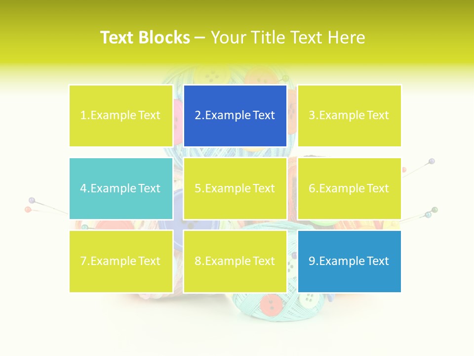 Spool Blue Coil PowerPoint Template