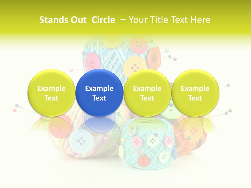 Spool Blue Coil PowerPoint Template