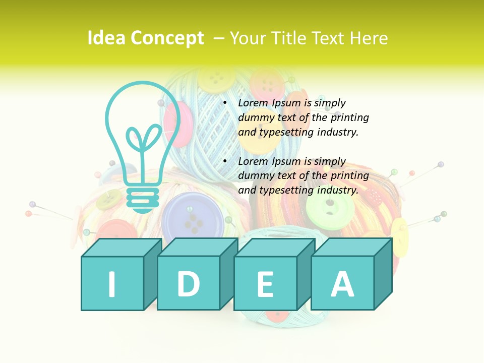 Spool Blue Coil PowerPoint Template