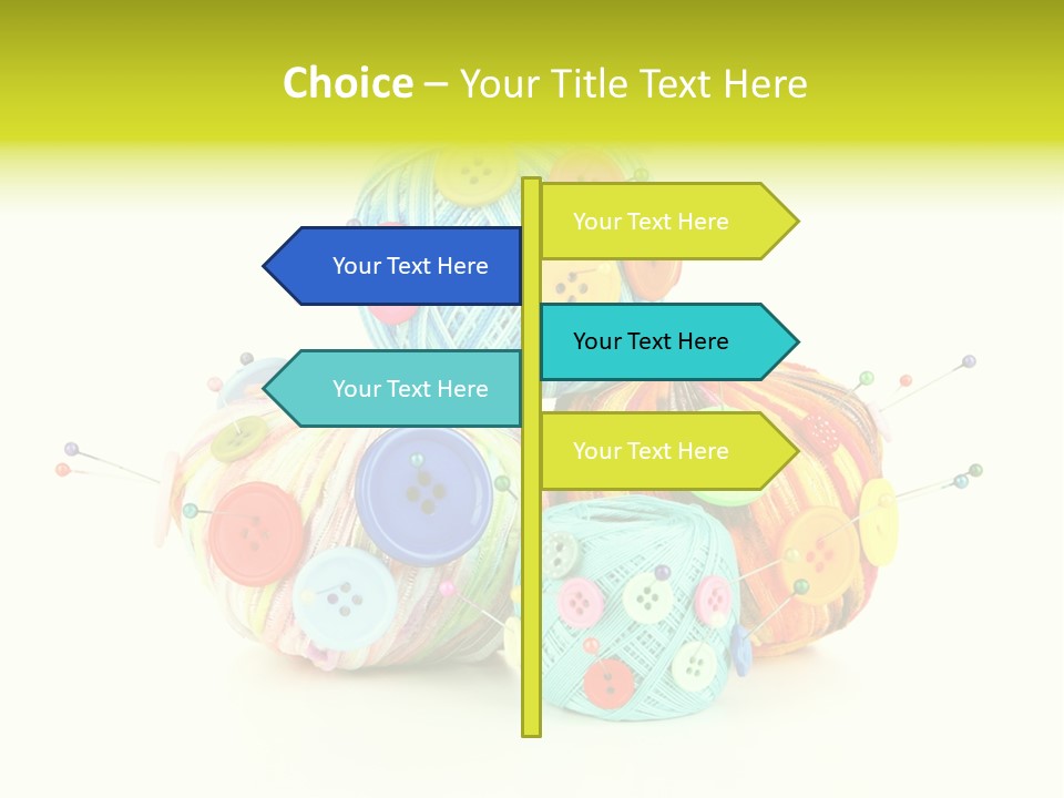 Spool Blue Coil PowerPoint Template