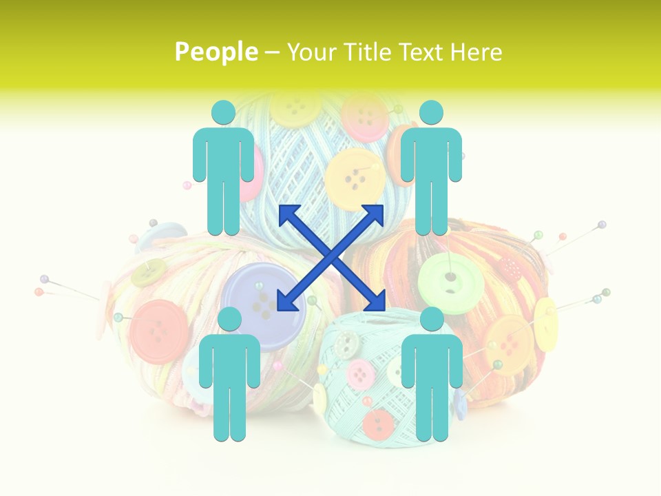 Spool Blue Coil PowerPoint Template