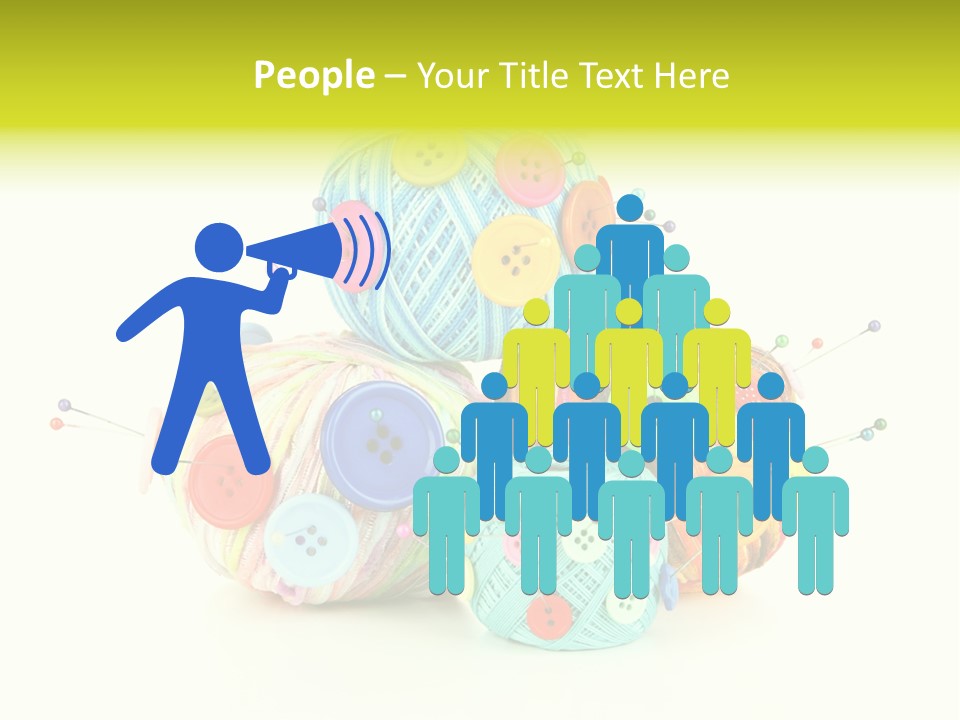 Spool Blue Coil PowerPoint Template