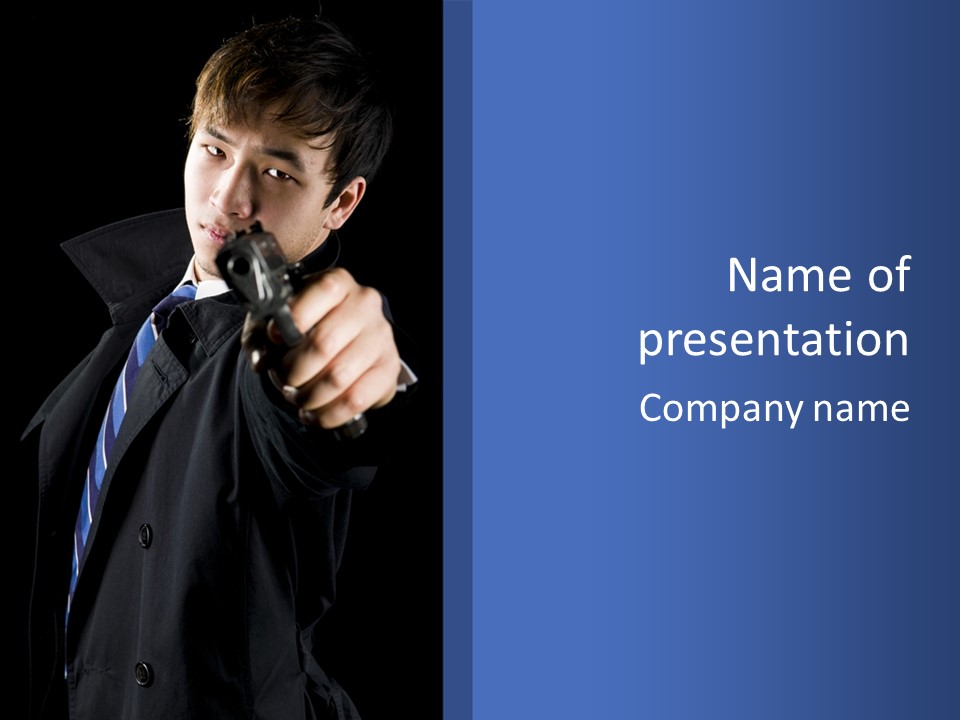 Male Hard Look Concepts PowerPoint Template